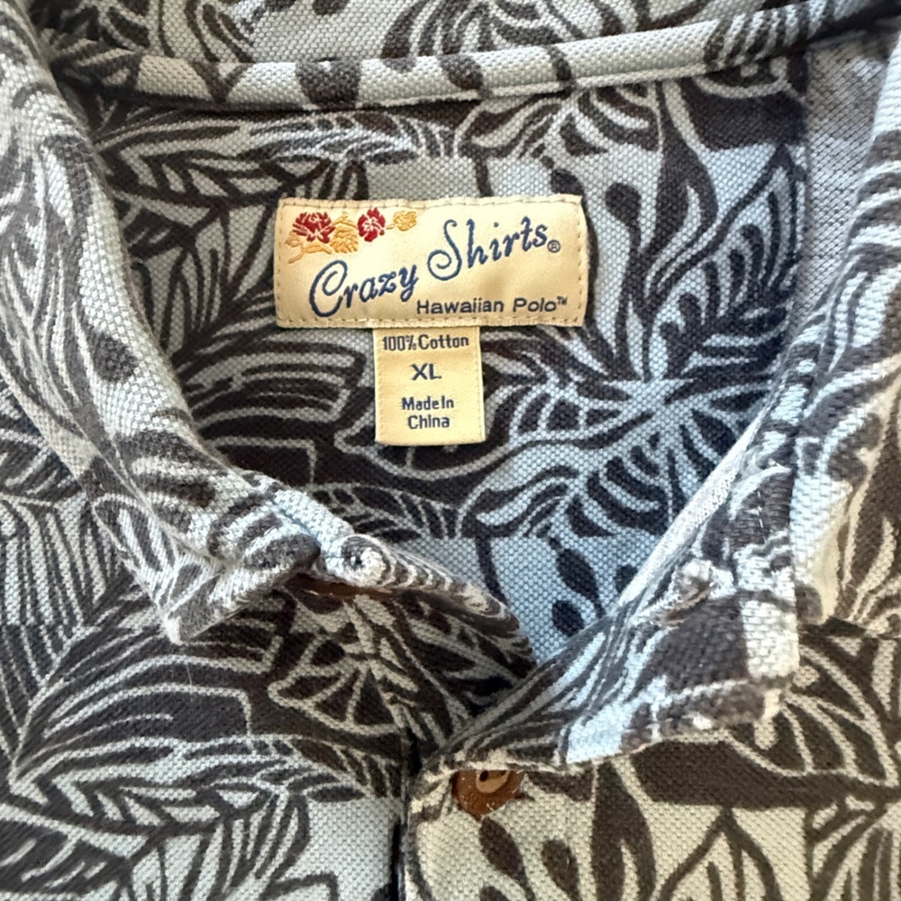 Crazy Shirts XXL Blue Hawaiian Button-Down Shirt – Island Print Aloha Vibes - Picture 2 of 8